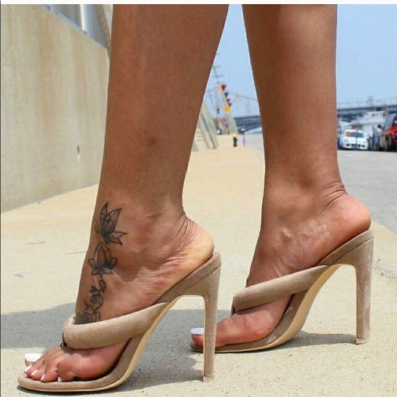 NudeDesigner inspired flip flop summer mule sandal - Picture 2 of 7